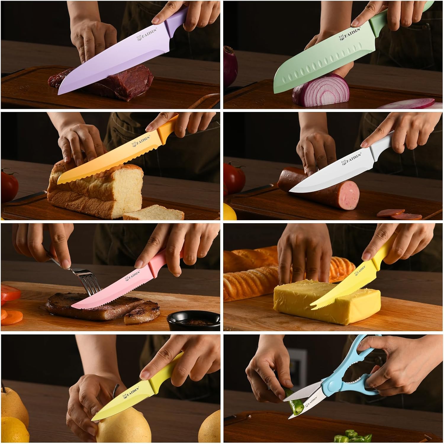 30 Piece  Knife Set With Kitchen Cutting Board
