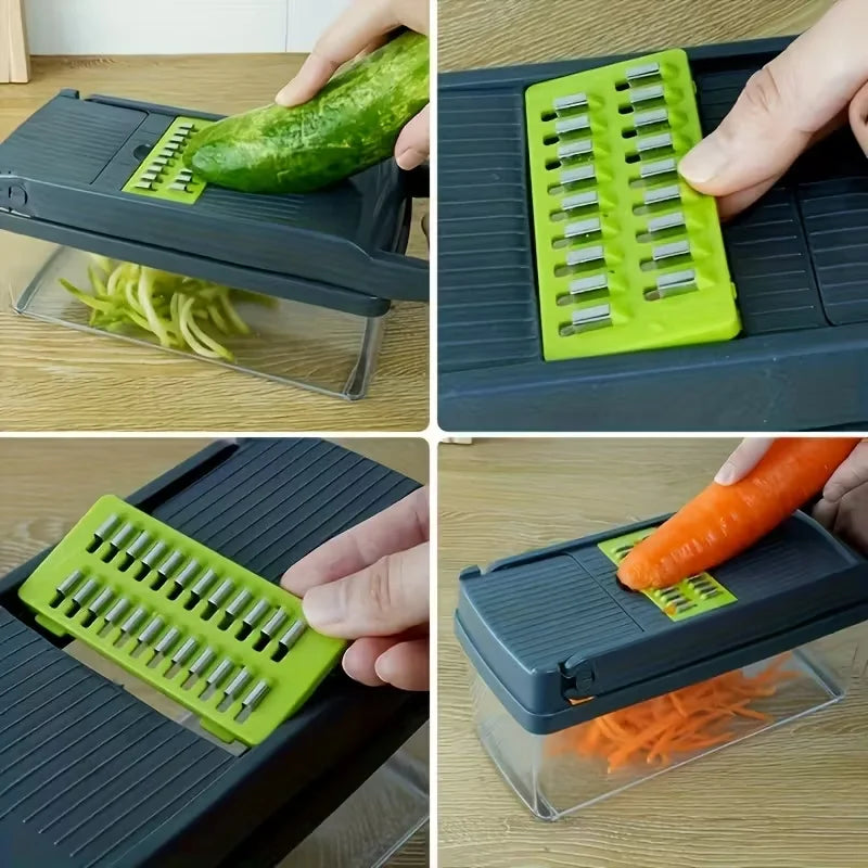 14-in-1 Vegetable Chopper & Food Dicer – Onion Slicer, Grater & Kitchen Cutter All-in-One Tool