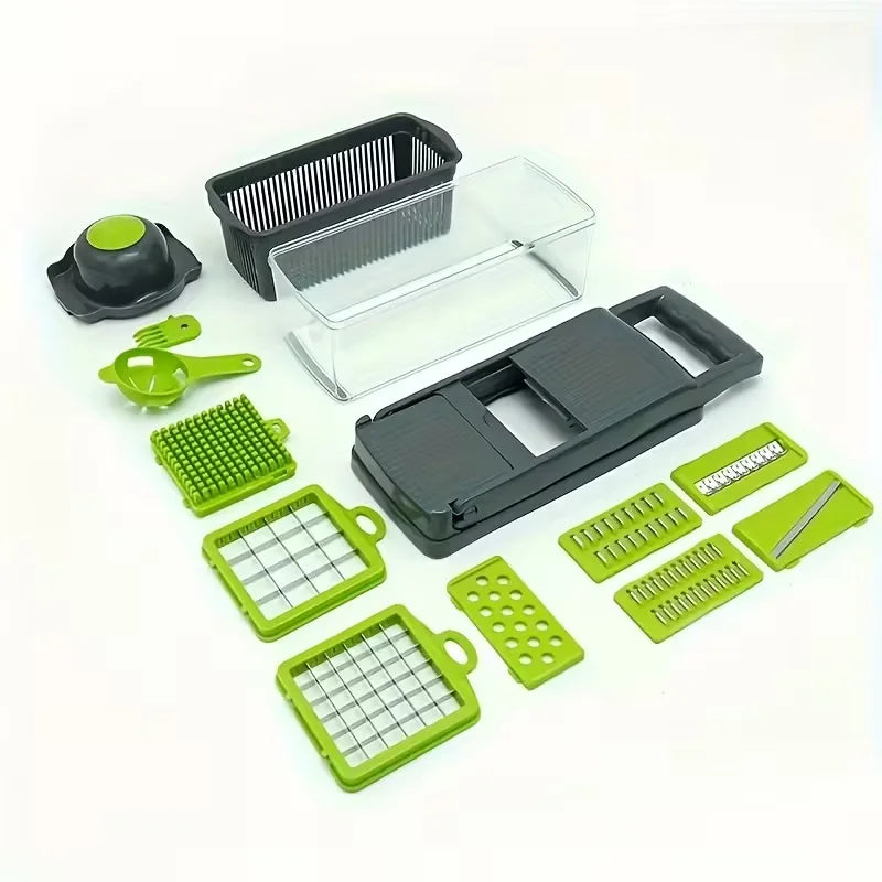 14-in-1 Vegetable Chopper & Food Dicer – Onion Slicer, Grater & Kitchen Cutter All-in-One Tool