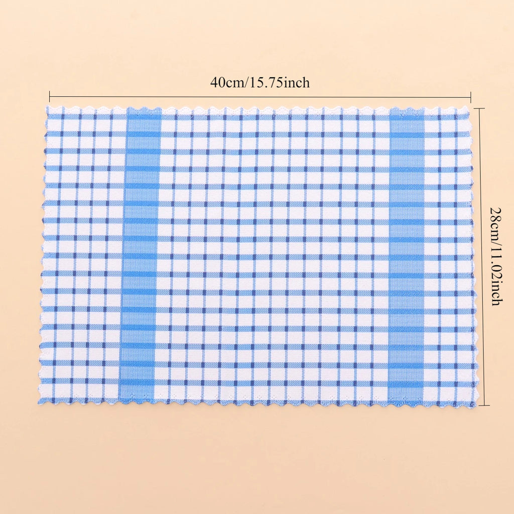 6pcs/12pcs Modern Printed Checkered Dish Towels, Scouring Pads, Kitchen Towels, Super Soft with Strong Absorbency Kitchen Towels