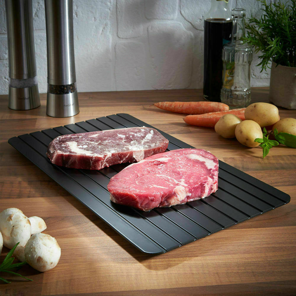 Rapid Defrosting Tray – Aluminum Thaw Plate for Frozen Meat