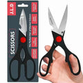 Multifunctional Heavy-Duty Food Scissors – Sharp Kitchen Shears with Walnut Cracker, Bottle & Can Opener